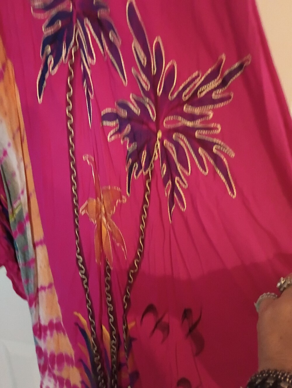 Bright Fuchsia Floral Women’s Top - Lightweight Summer Tunic